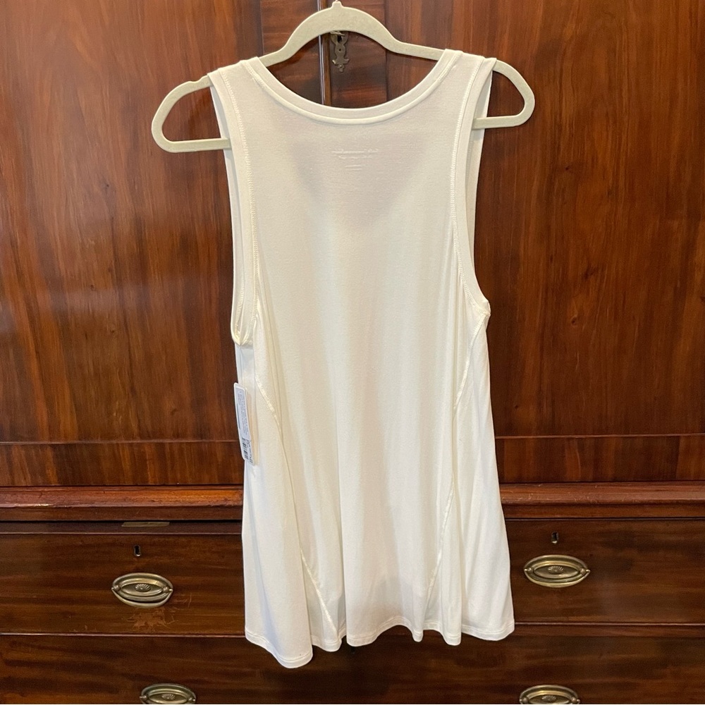 Soft Surroundings sleeveless tunic in marshmallow. - Picture 2 of 3
